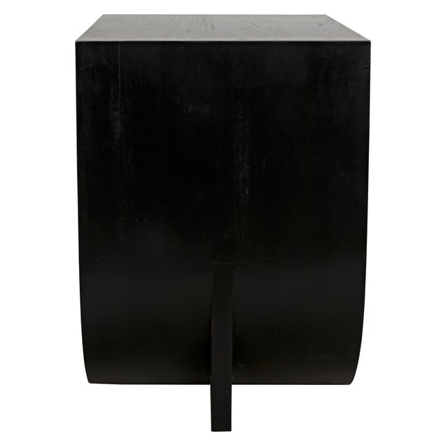 Black Burton Right Hand Side Table in Black and Teak For Sale - Image 8 of 11