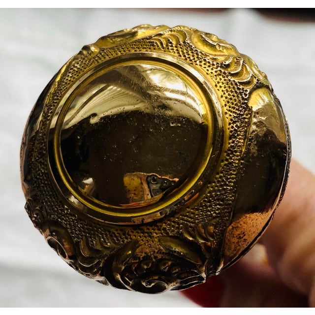 Victorian Antique Victorian Gold Filled and Mother of Pearl Umbrella or Parasol Handle For Sale - Image 3 of 12