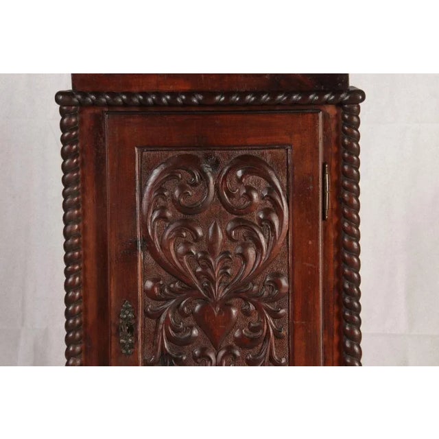Antique Walnut Wall Cabinet, 1900 For Sale - Image 12 of 18