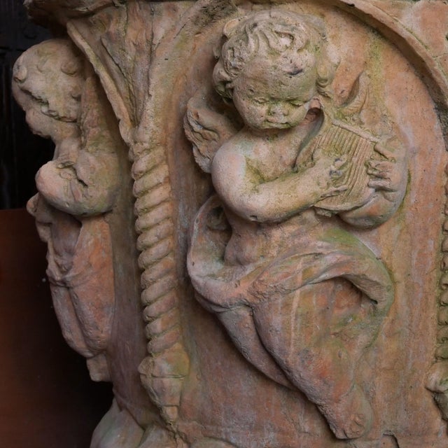 Large Garden Basin with Musical Putti Italian Renaissance Inspiration, 1950s For Sale - Image 13 of 15