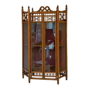 Antique Arts & Crafts Oak Wall Corner Cabinet