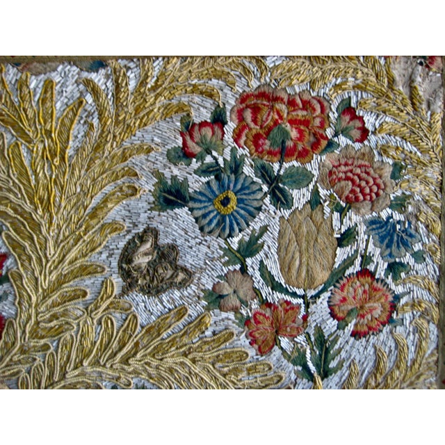 Baroque 17th Century Venetian Glass Embroidery Tapestry Antependium For Sale - Image 3 of 10