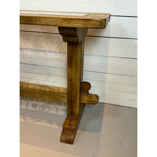 Wood Late 20th Century Vintage Rustic Console Table For Sale - Image 7 of 11