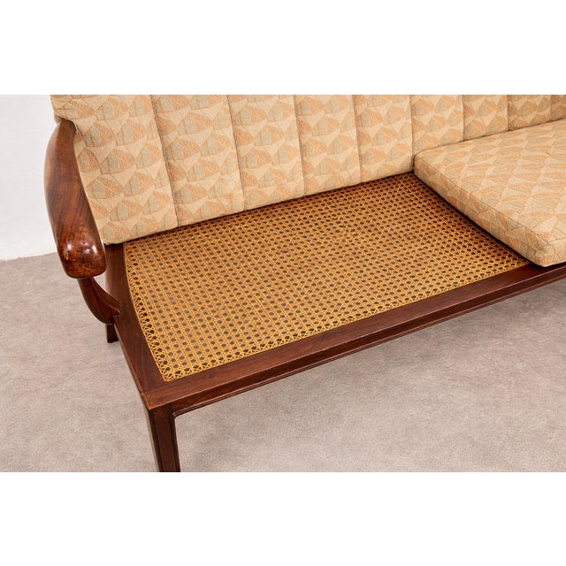Brown Modernist Dining Bench and Armchair attributed to Lajos Kozma, 1930s, Set of 2 For Sale - Image 8 of 13