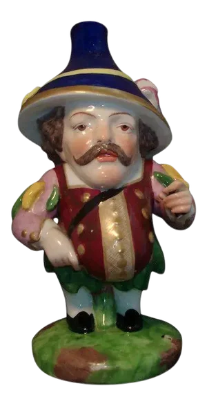 Early 19th Century English Derby Porcelain Mansion House Dwarf Figure