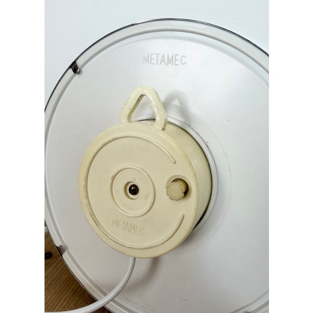 Vintage White Electric Wall Clock from Metamec, 1970s For Sale - Image 15 of 17