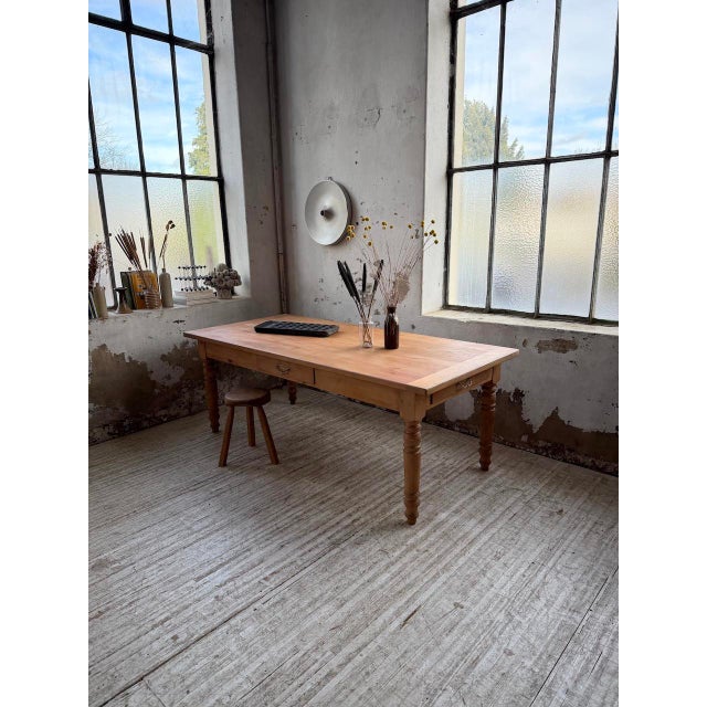 Cherrywood Farmhouse Table, 1950s For Sale - Image 10 of 18
