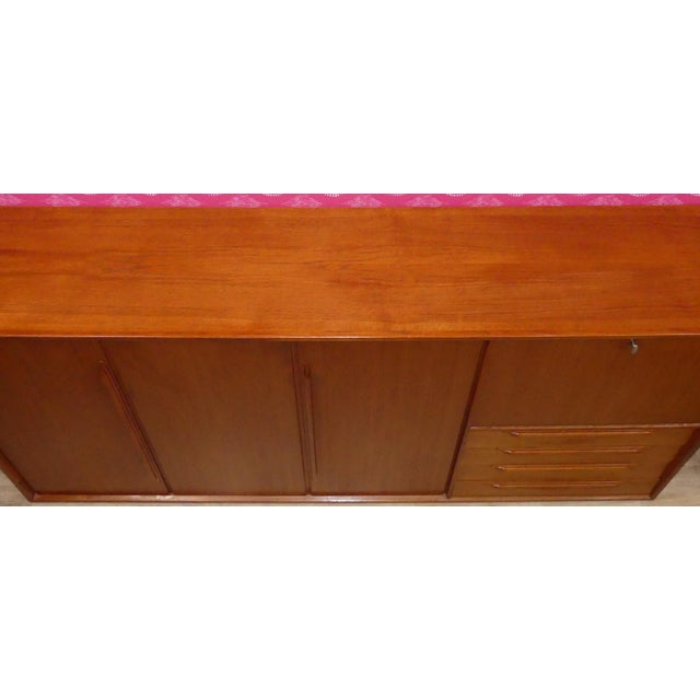 Teak Wall Unit with Secretary Wall Unit by Rt Möbel Heinrich Riestenpatt For Sale - Image 6 of 13