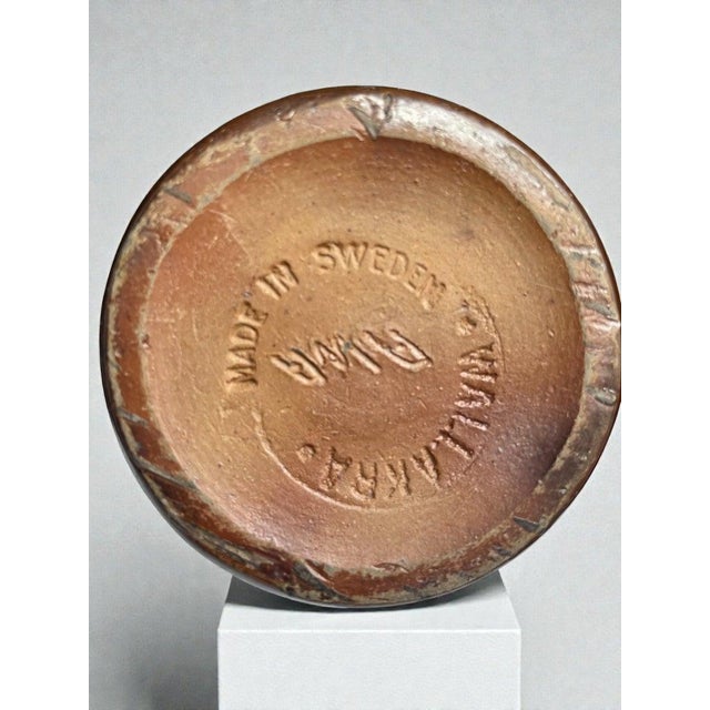Brown Mid-Century Modern Swedish Wallåkra Stoneware Vase by Arthur Andersson, 1950s For Sale - Image 8 of 9