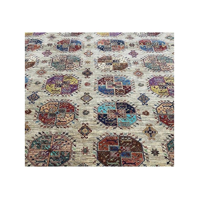 1990s 1990s Handwoven Tribal Area Rug 8x12 For Sale - Image 5 of 10