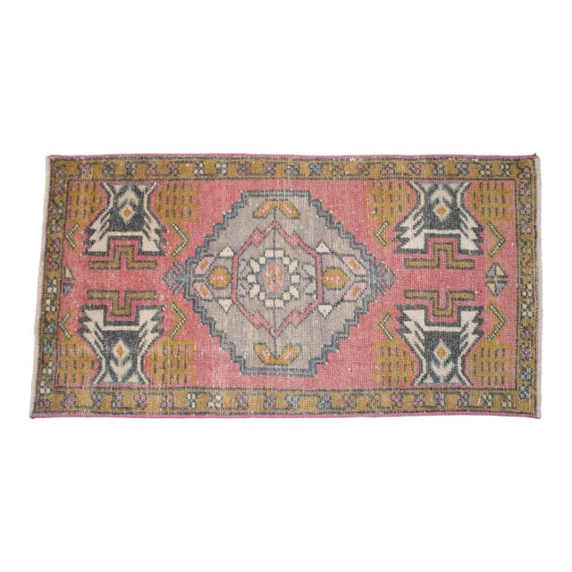 1970s Hand Knotted Turkish Runner - 1'7" X 3'1" For Sale