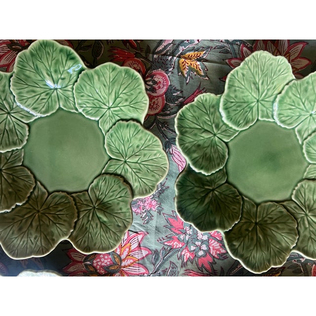 Bordallo Pinheiro Geranium Bowls, Portugese- Set of 8 For Sale - Image 9 of 13