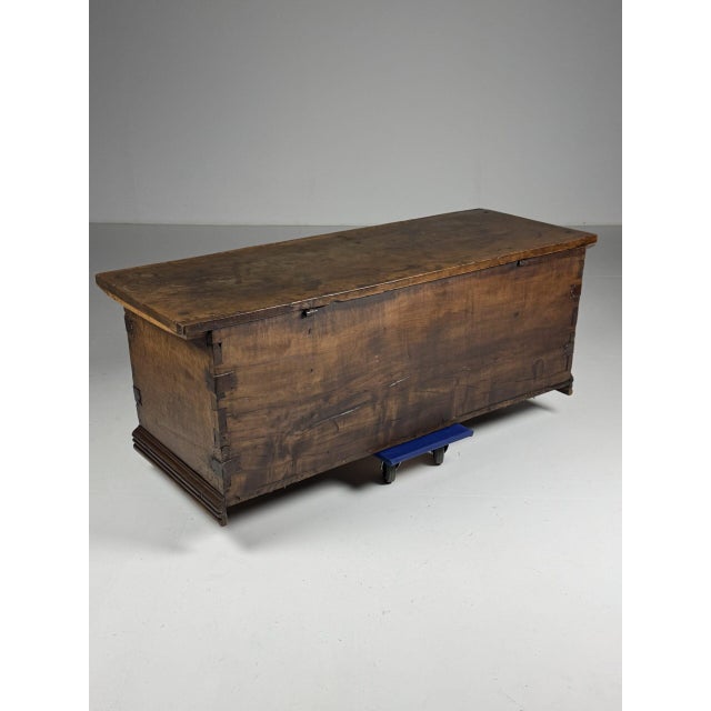 Large Antique Spanish Chest, 1700s For Sale - Image 4 of 18