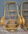 Wood Rattan Swivel Armchairs, 1970s, Set of 2 For Sale - Image 7 of 9