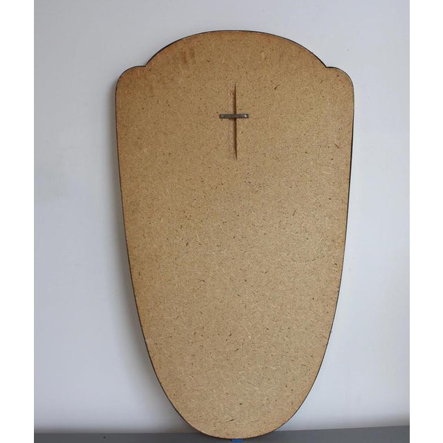 Vintage Italian Wall Mirror with Brass Frame in the style of Gio Ponti, 1960s For Sale - Image 12 of 13