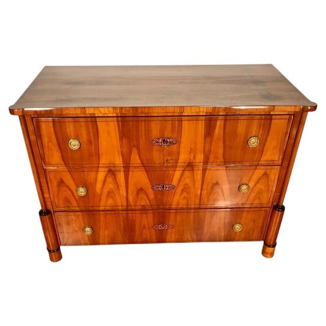 Antique Biedermeier Cherrywood Chest of Drawers, 1820 For Sale - Image 4 of 13