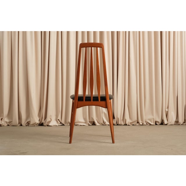Vintage Niels Koefoed Eva Chair | Danish Mid-Century Modern Wood Leather Dining Seat For Sale - Image 9 of 9