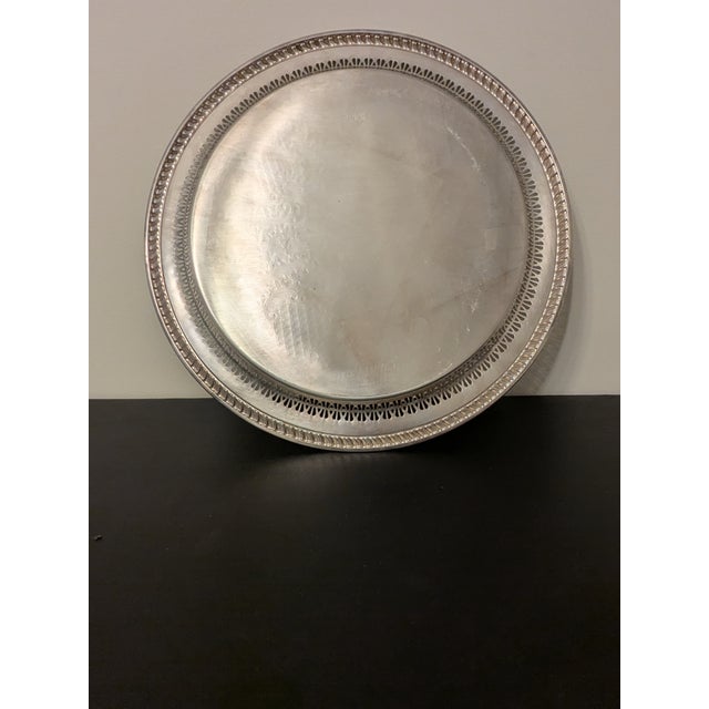 Vintage Leonard 15" Round Silverplate Platter For Sale - Image 13 of 15