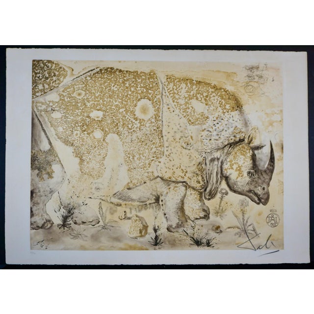 ARTIST: Salvador Dali TITLE: Rhinoceros MEDIUM: Etching SIGNED: Hand Signed PUBLISHER: Michelle Broutta, Paris EDITION...