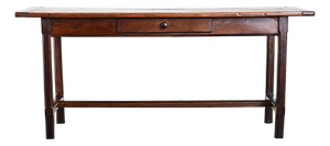 French 19th Century Walnut and Oak Single Drawer Server