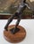 Vintage Mid Century Signed Bronze Footballer Sculpture For Sale - Image 4 of 9
