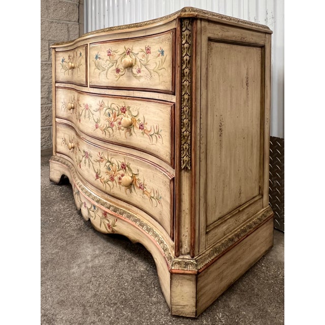 Drexel Heritage Drexel Heritage Venetian Style Four Drawer Commodes - Pair For Sale - Image 4 of 12