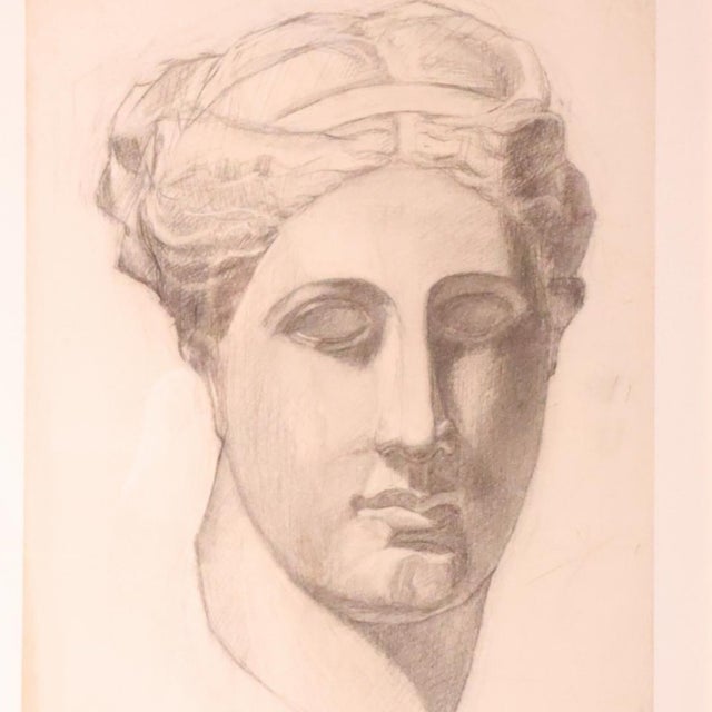 French 20th Century French Goddess Drawing For Sale - Image 3 of 3