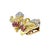 Modern 18k Yellow & White Gold Ram’s Head Lever-Back Earrings Set With Ruby and Diamond, A Pair For Sale - Image 3 of 6