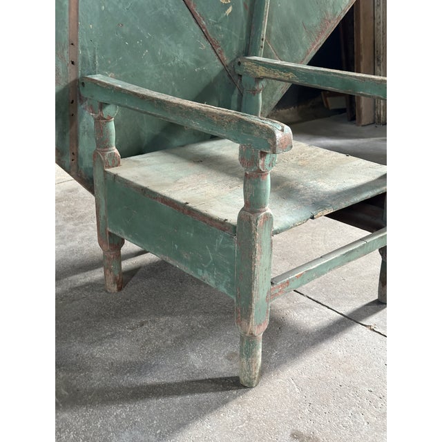 Early 20th Century Primitive Painted Tilt Top Table For Sale - Image 4 of 9
