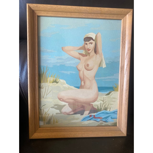 Mid-Century Modern Max S. Klein Mid-Century Modern Paint by Number Female Nude Paintings - Set of 7 For Sale - Image 3 of 8