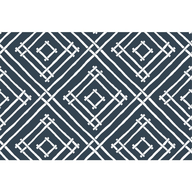 Island House Navy Fabric by the Yard For Sale