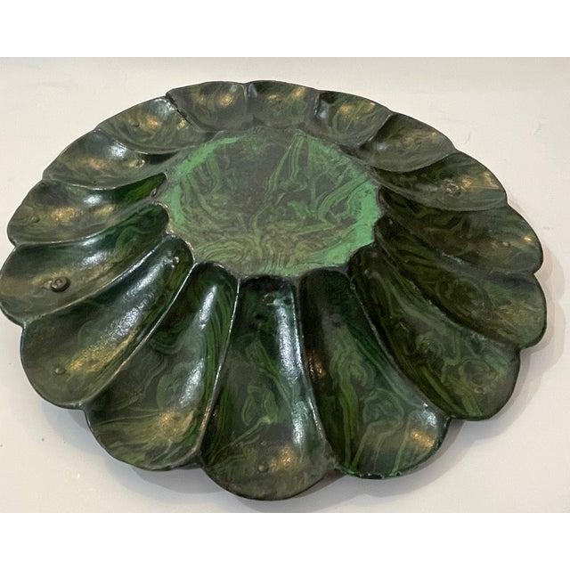 Papier Mache Basket, Faux Malachite & Brass by Alsager & Neville , c.1870 For Sale - Image 12 of 12