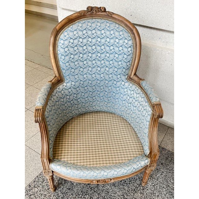 19th Century Louis XV Bergère Armchairs - A Pair For Sale - Image 11 of 13