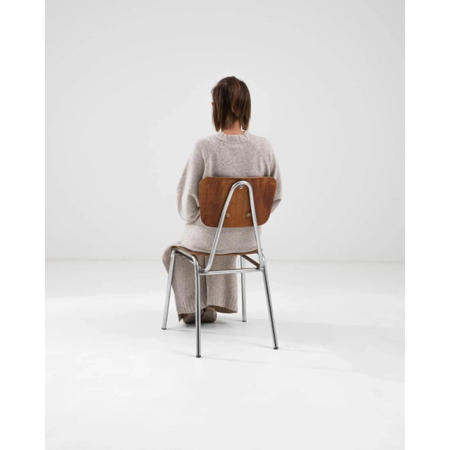 20th Century German Metal and Wooden Chair For Sale - Image 10 of 12