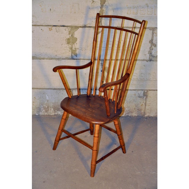 Early 20th Century Windsor Style Spindle Back Chair For Sale In New York - Image 6 of 8
