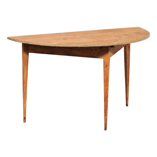 Swedish Demi Lune Console Table From the Early 20th Century For Sale