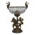 Victorian Era Bronze Cherub Base Crystal Compote Bowl For Sale