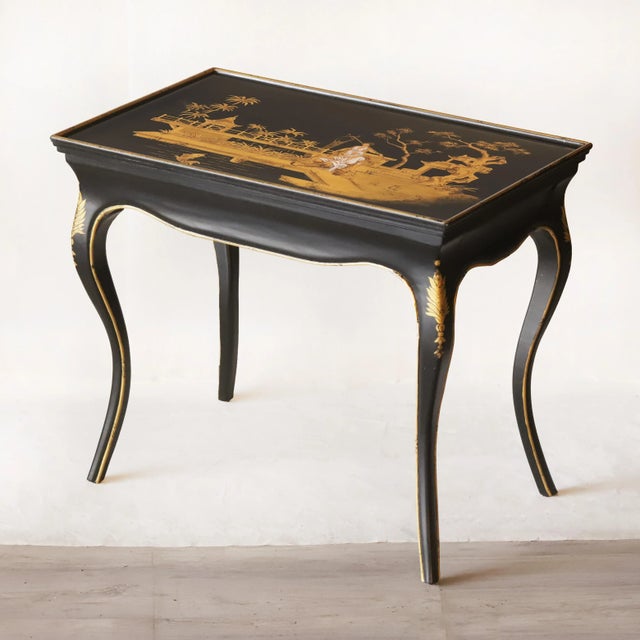 Chippendale Chinese Chippendale-Style Painted Side Tables For Sale - Image 3 of 12
