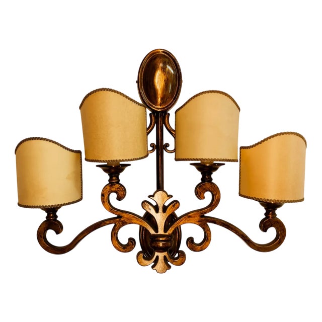 Brass Applique with Scrolls For Sale