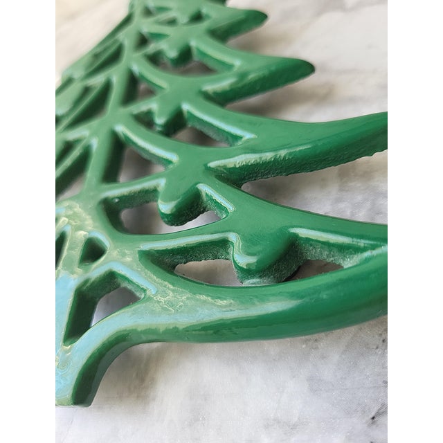 Vintage Cast Iron Christmas Tree Trivet For Sale In San Francisco - Image 6 of 12