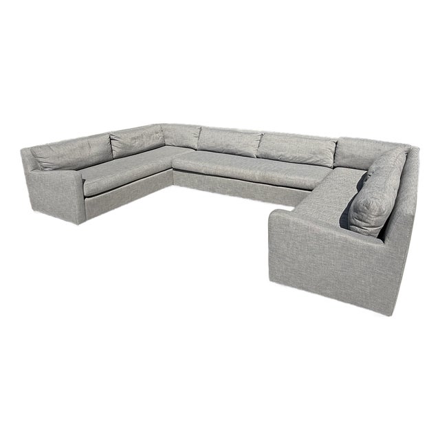 Restoration Hardware Belgian Track Arm Bench U Shape Sectional For Sale
