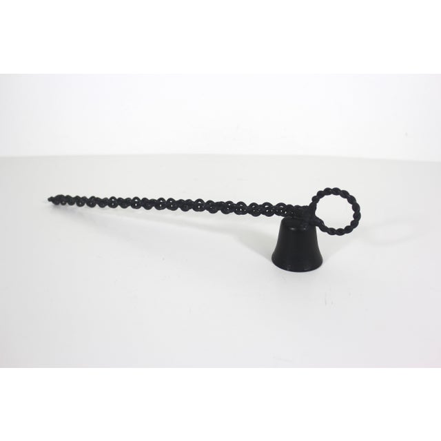 1970s Large Vintage Black Candle Snuffer, Twisted Handle For Sale - Image 5 of 7