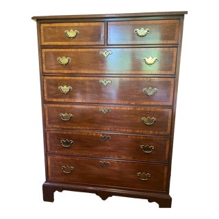 1980s Vintage “White Fine Furniture” Chippendale Chest of Drawers For Sale