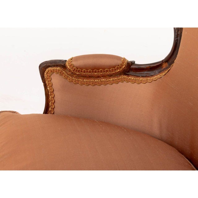 Pink Louis XV Silk Upholstered Child's Bergere For Sale - Image 8 of 11
