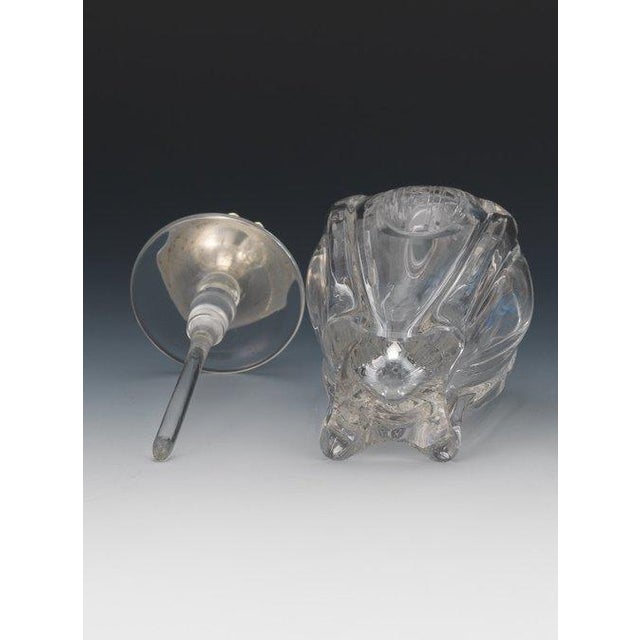 Art Deco Crystal Vanity Perfume Bottle with Sterling Top 'Warly' 20th Century For Sale In Seattle - Image 6 of 8