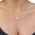 Contemporary 2 Carat Marquise Lab Diamond 14k East West Solitaire Floating Necklace For Sale - Image 3 of 5
