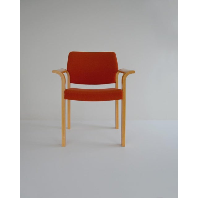 Vintage Armchair in Red by Magnus Olesen, 1980s For Sale - Image 3 of 8