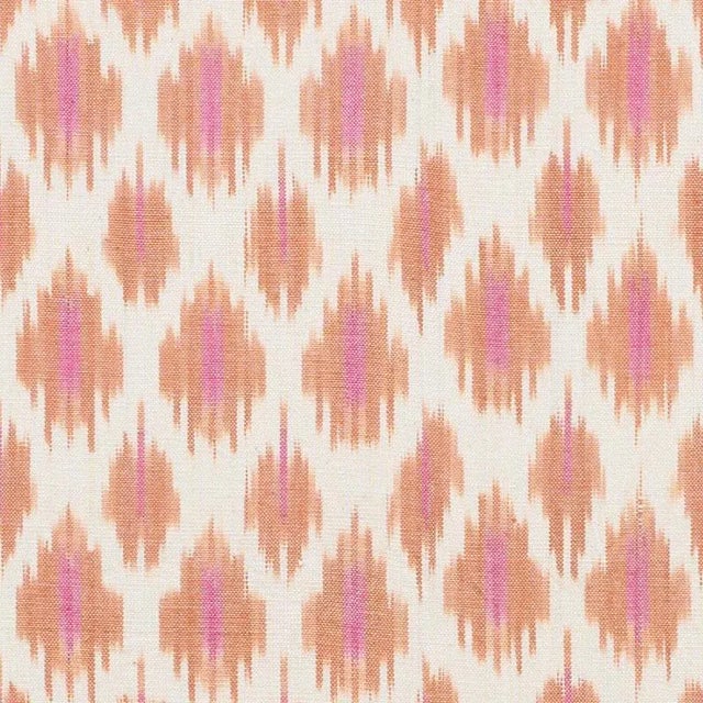 Sample - Schumacher Presidio Ikat Fabric in Orange For Sale