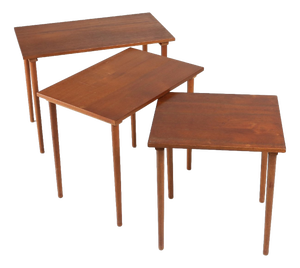 Scandinavian Teak Nesting Tables, Denmark, 1960s, Set of 3