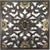 Final Markdown: Intricately crafted square expresso brown wall panel that depicts a central flower medallion - a lotus -...